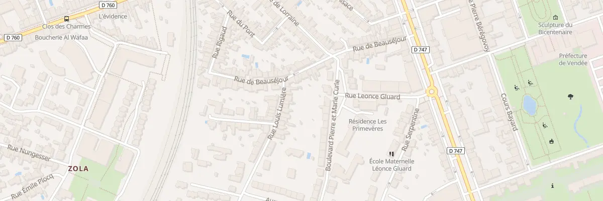 Plan du 7 Rue Louis Lumière à La Roche-sur-Yon