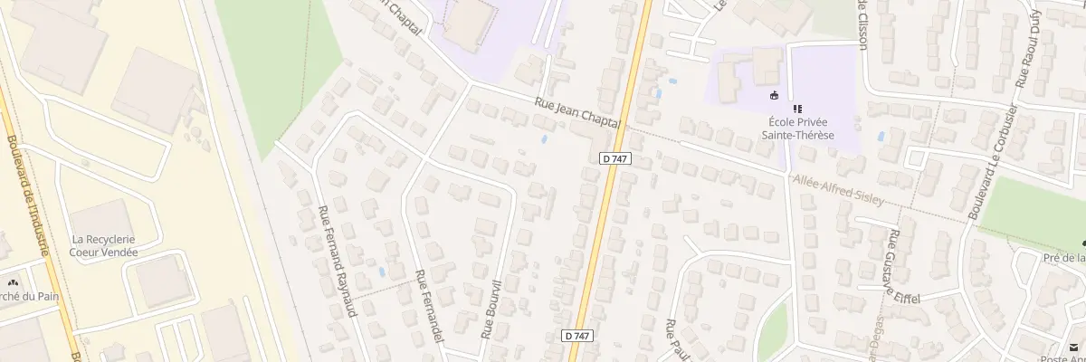 Plan du 30 Rue bourvil à La Roche-sur-Yon