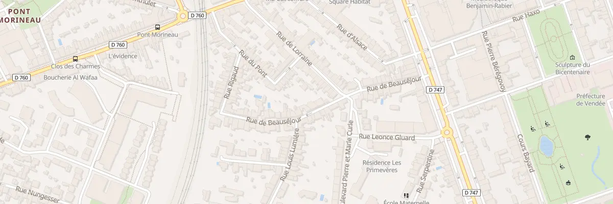 Plan du 16 Rue de beauséjour à La Roche-sur-Yon