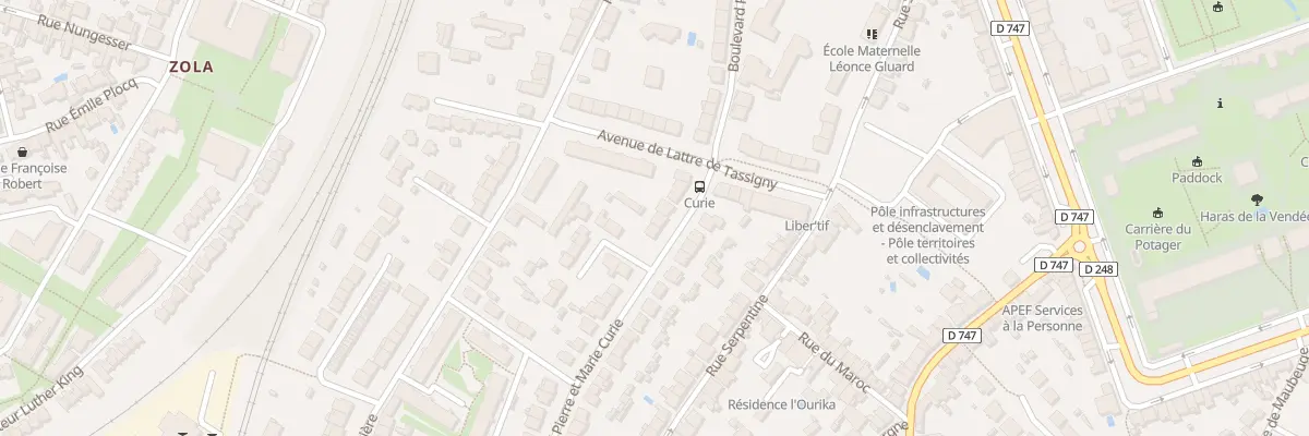 Plan du 42 Bd Pierre et Marie Curie à La Roche-sur-Yon