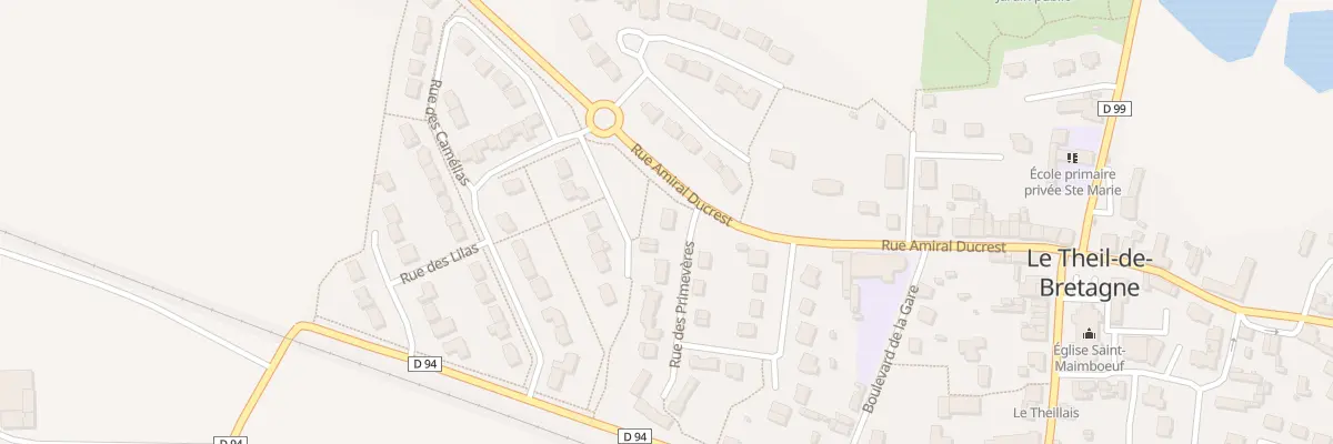 Plan du 2 Rue des Primevères au Theil-de-Bretagne