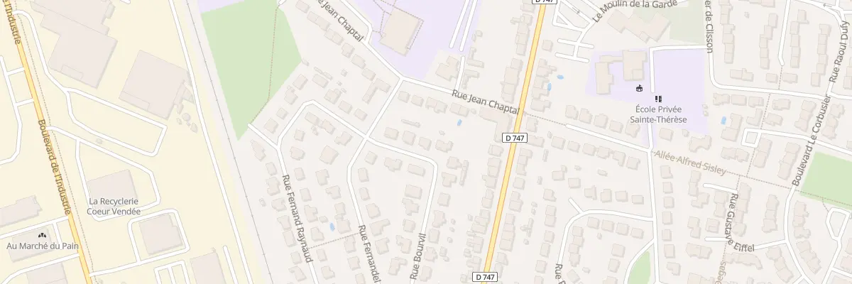 Plan du 34 Rue bourvil à La Roche-sur-Yon