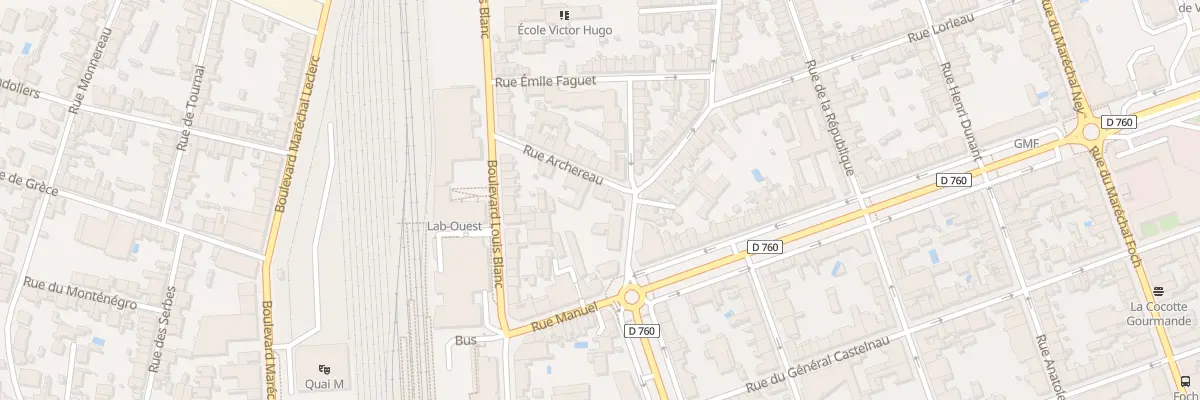 Plan du 3 Rue Archereau à La Roche-sur-Yon
