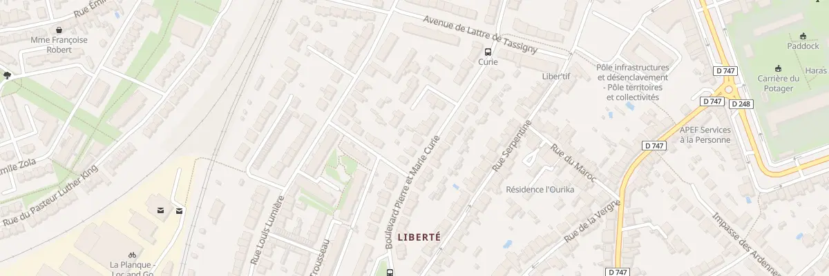 Plan du 56 Bd Pierre et Marie Curie à La Roche-sur-Yon