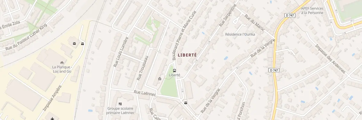 Plan du 71 Bd Pierre et Marie Curie à La Roche-sur-Yon