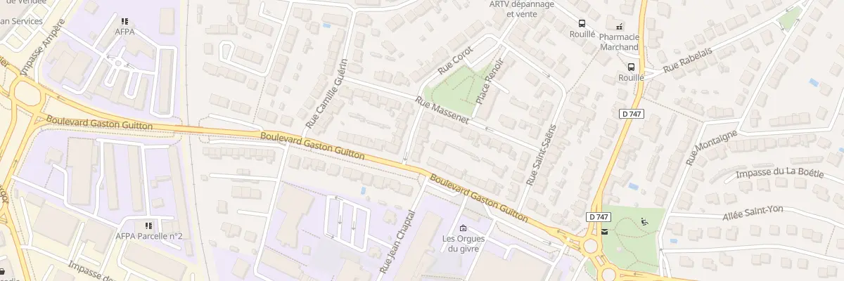 Plan du 7 Rue gounod à La Roche-sur-Yon
