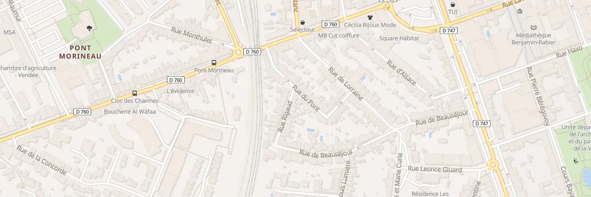 Plan du 1 Rue rigaud à La Roche-sur-Yon