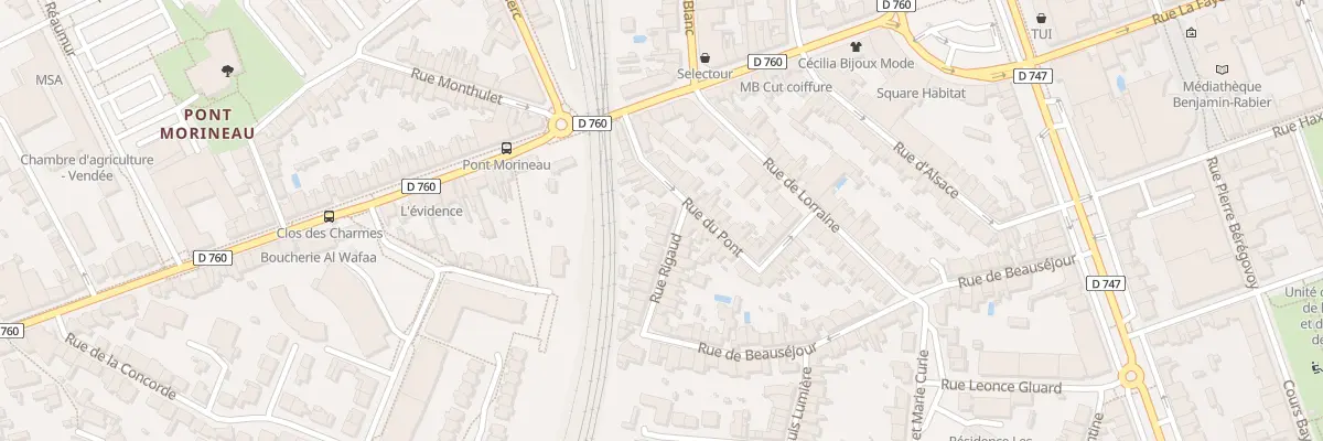 Plan du 2 Rue rigaud à La Roche-sur-Yon