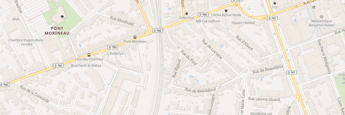 Plan du 4 Rue rigaud à La Roche-sur-Yon
