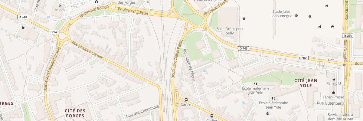 Plan du 25 Rue abbé de l’epée à La Roche-sur-Yon