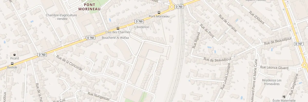 Plan du 5 Rue Émile Zola à La Roche-sur-Yon