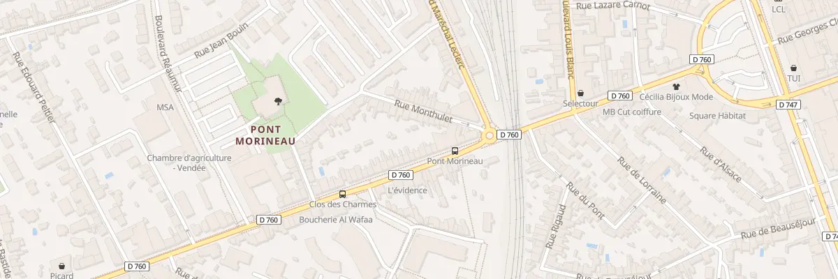 Plan du 22 Rue Roger Salengro à La Roche-sur-Yon