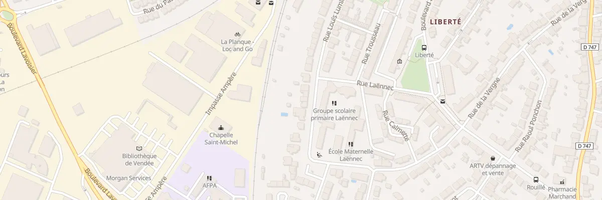 Plan du 136 Rue Louis Lumière à La Roche-sur-Yon