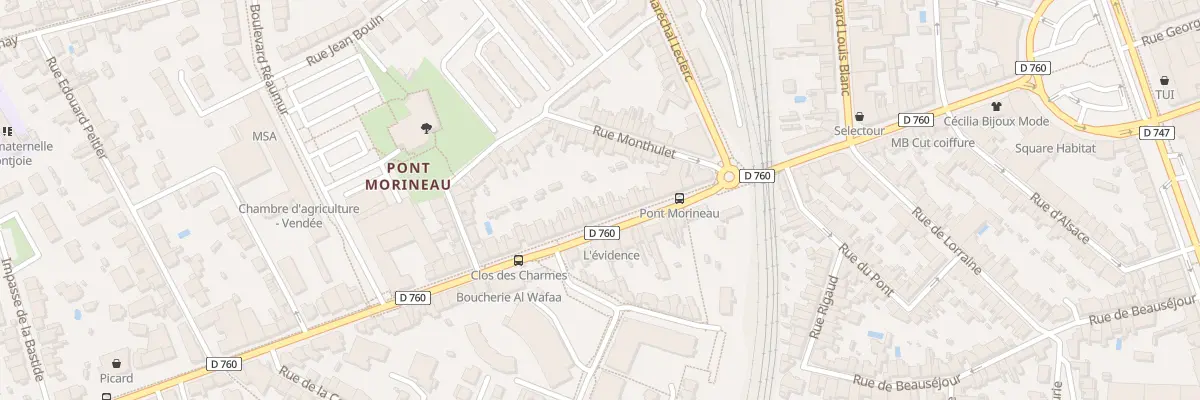 Plan du 28 Rue Roger Salengro à La Roche-sur-Yon