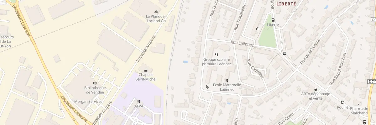 Plan du 140 Rue Louis Lumière à La Roche-sur-Yon