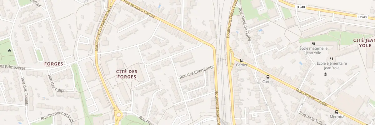 Plan du 15 Rue Louis Auguste Lansier à La Roche-sur-Yon
