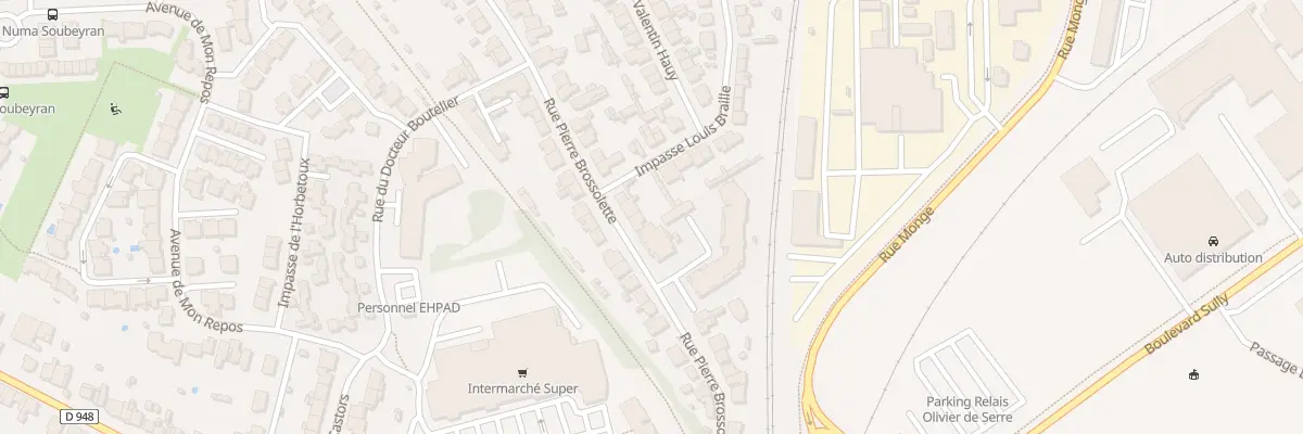 Plan du 44 Rue pierre brossolette à La Roche-sur-Yon