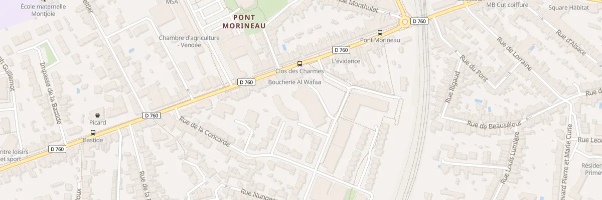 Plan du 45 Rue Roger Salengro à La Roche-sur-Yon