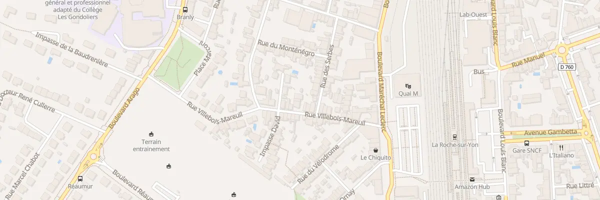 Plan du 30 Rue Villebois Mareuil à La Roche-sur-Yon