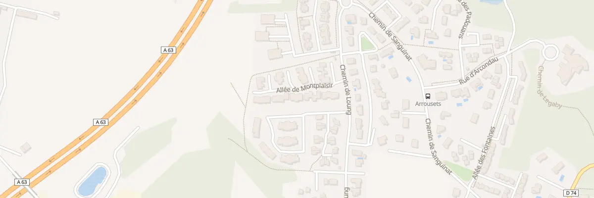 Plan du 19 All de Montplaisir à Bayonne