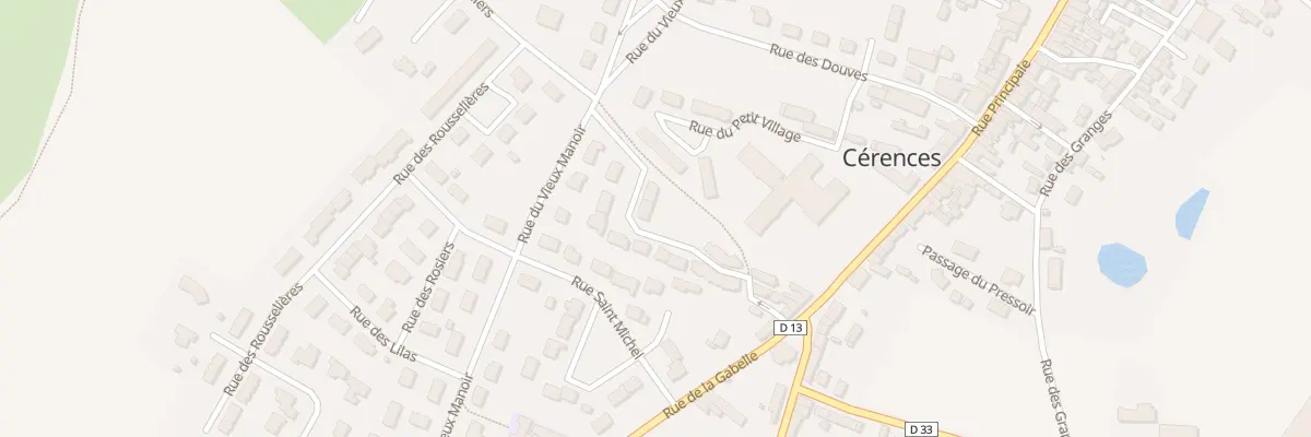 Plan du 8 Rue du Bec d’Oiseau à Cérences
