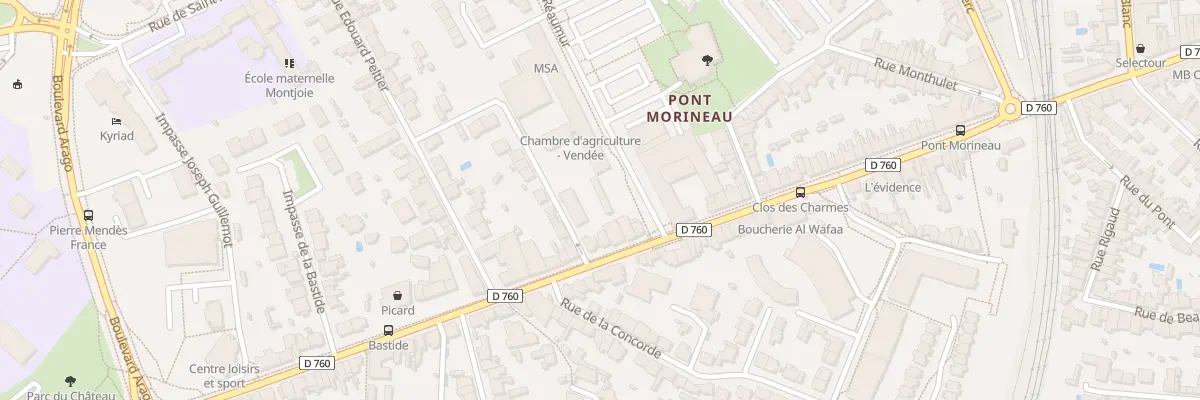 Plan du 74 Rue Roger Salengro à La Roche-sur-Yon
