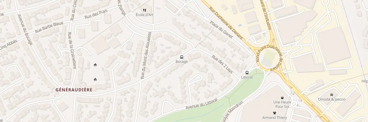 Plan du 9 Av du Bocage à La Roche-sur-Yon