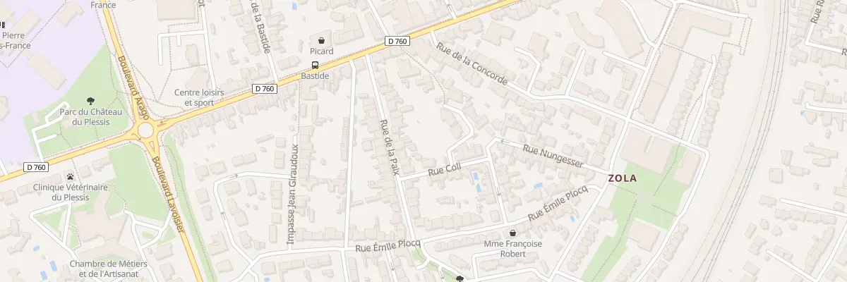 Plan du 15 Rue de la paix à La Roche-sur-Yon
