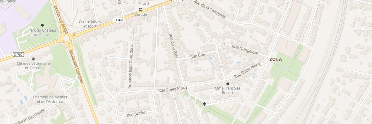 Plan du 23 Rue de la paix à La Roche-sur-Yon