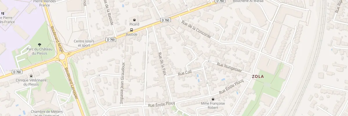 Plan du 13 Rue de la paix à La Roche-sur-Yon
