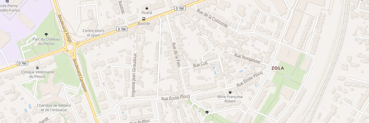 Plan du 19 Rue de la paix à La Roche-sur-Yon