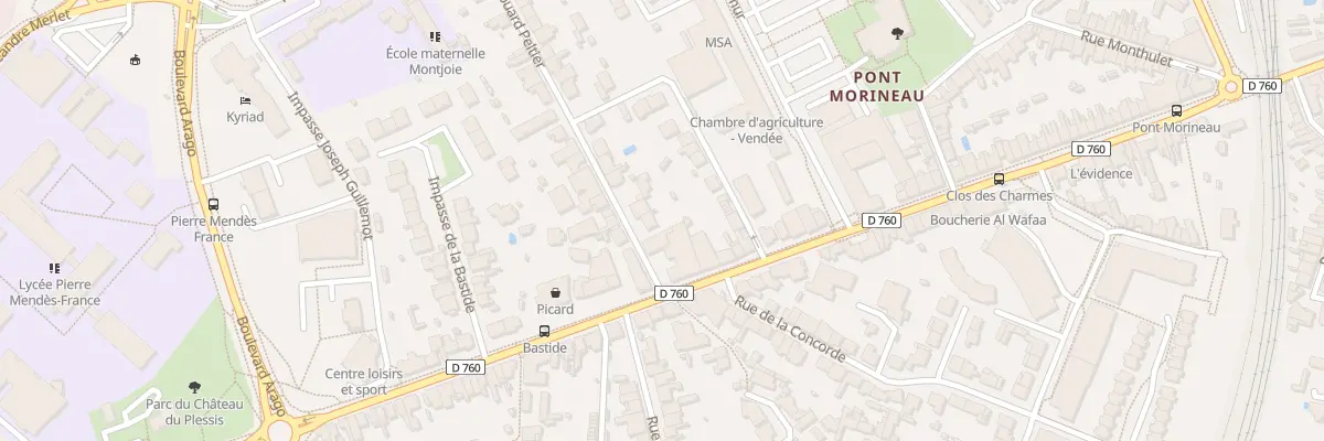 Plan du 10 Rue Édouard Peltier à La Roche-sur-Yon