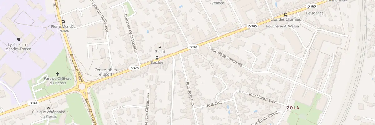 Plan du 1 Rue de la paix à La Roche-sur-Yon