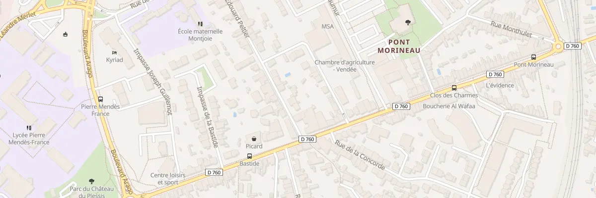 Plan du 12 Rue Édouard Peltier à La Roche-sur-Yon