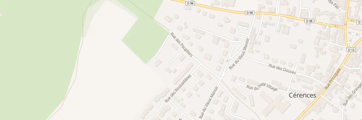 Plan du 25 Rue du Bec d’Oiseau à Cérences