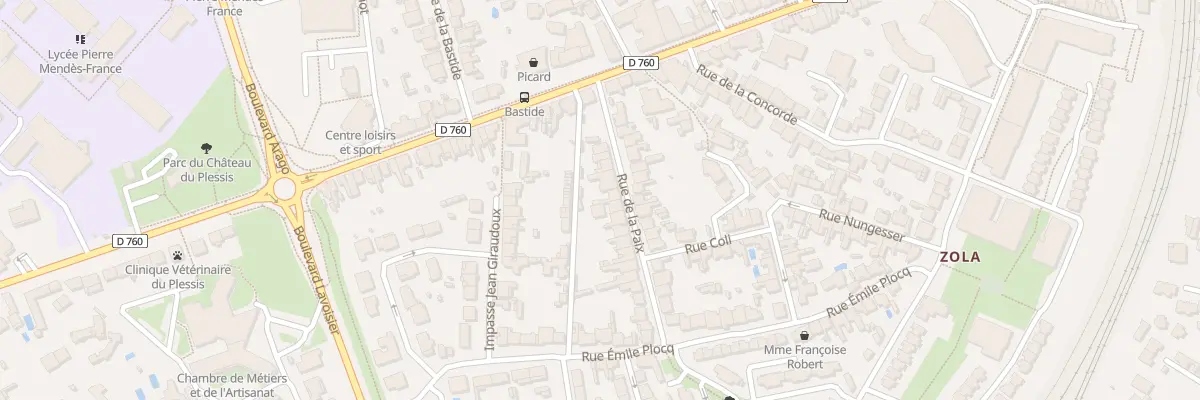Plan du 18 Rue de la paix à La Roche-sur-Yon