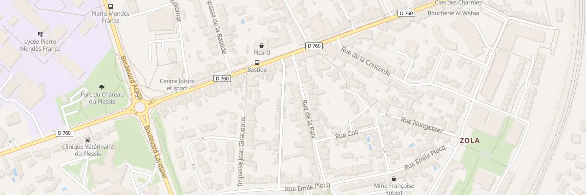 Plan du 12 Rue de la paix à La Roche-sur-Yon