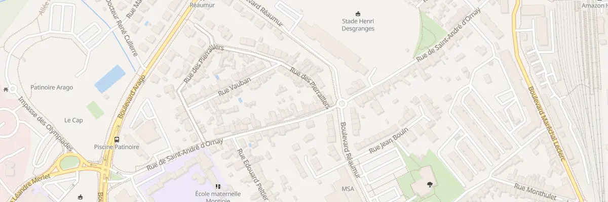 Plan du 80 Rue de Saint-André d’Ornay à La Roche-sur-Yon