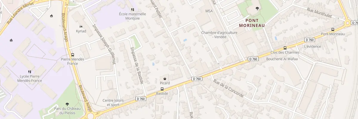 Plan du 7 Rue Édouard Peltier à La Roche-sur-Yon