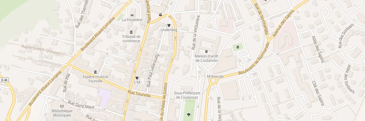 Plan du 14 Rue du Palais de Justice à Coutances