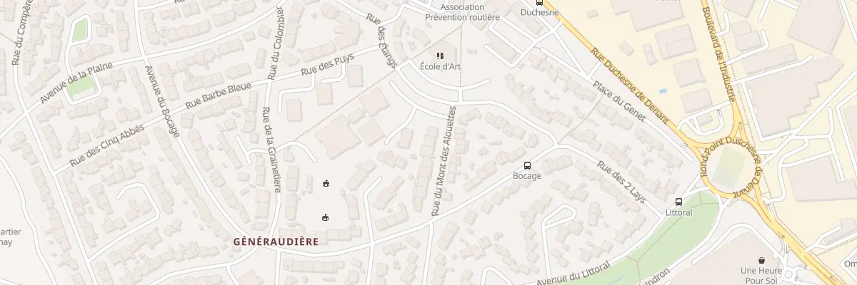 Plan du 15 Rue du mont des alouettes à La Roche-sur-Yon