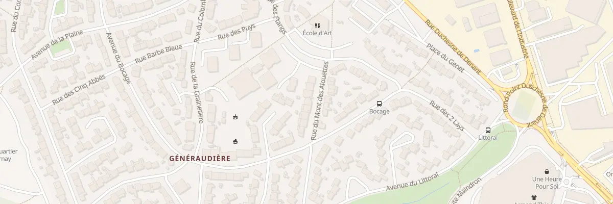 Plan du 11 Rue du mont des alouettes à La Roche-sur-Yon