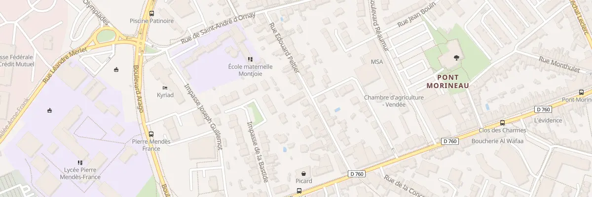 Plan du 21 Rue Édouard Peltier à La Roche-sur-Yon