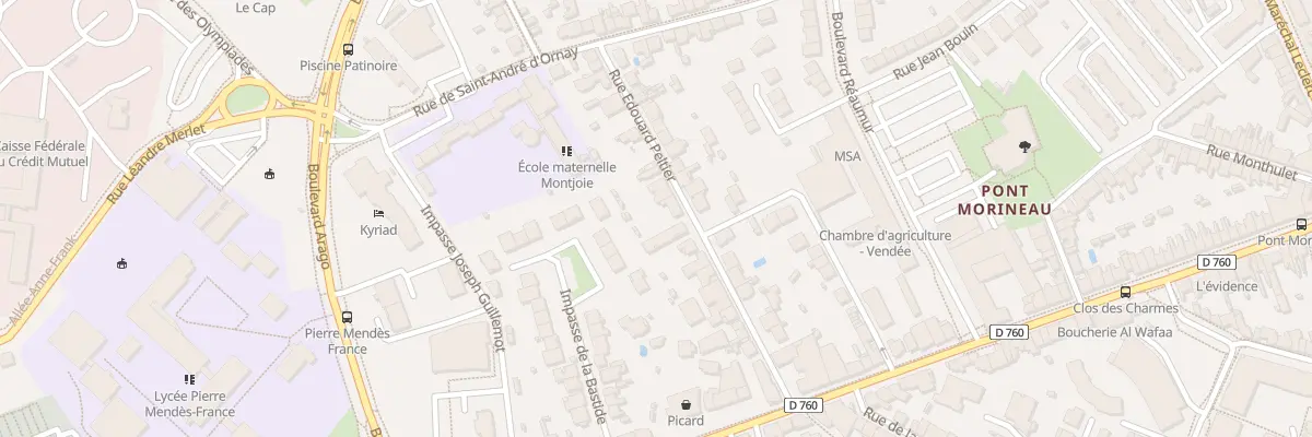 Plan du 23 Rue Édouard Peltier à La Roche-sur-Yon