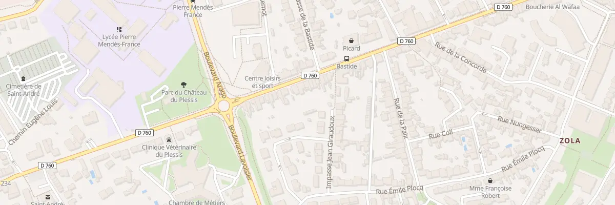 Plan du 129 Rue Roger Salengro à La Roche-sur-Yon