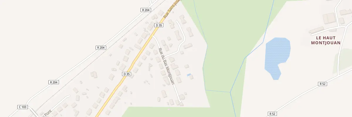 Plan du 5 Rue du Bas Montjouan à Issé