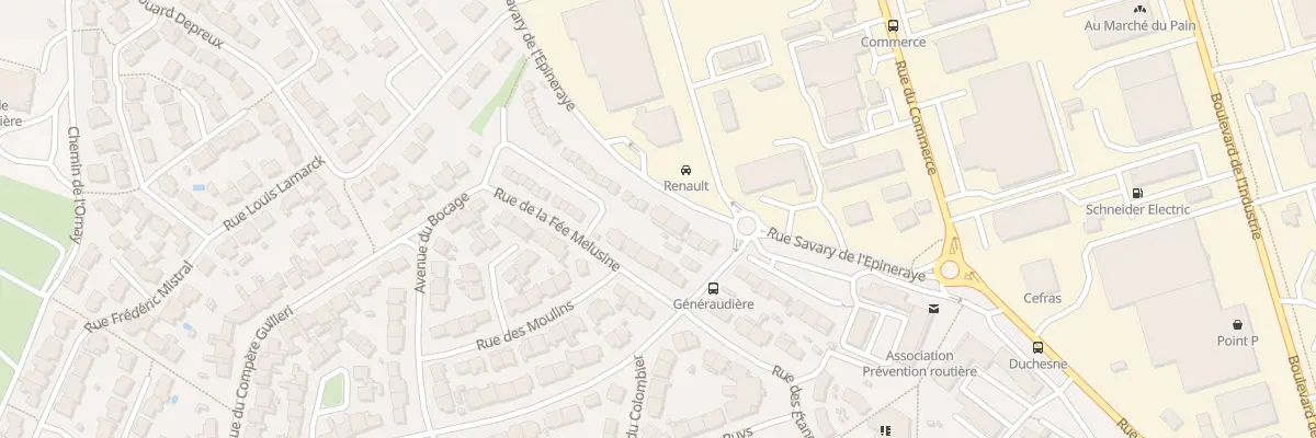 Plan du 45 Rue savary de l’epineraye à La Roche-sur-Yon