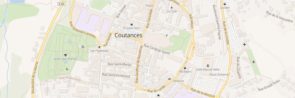 Plan du 1 Rue Geoffroy de Montbray à Coutances