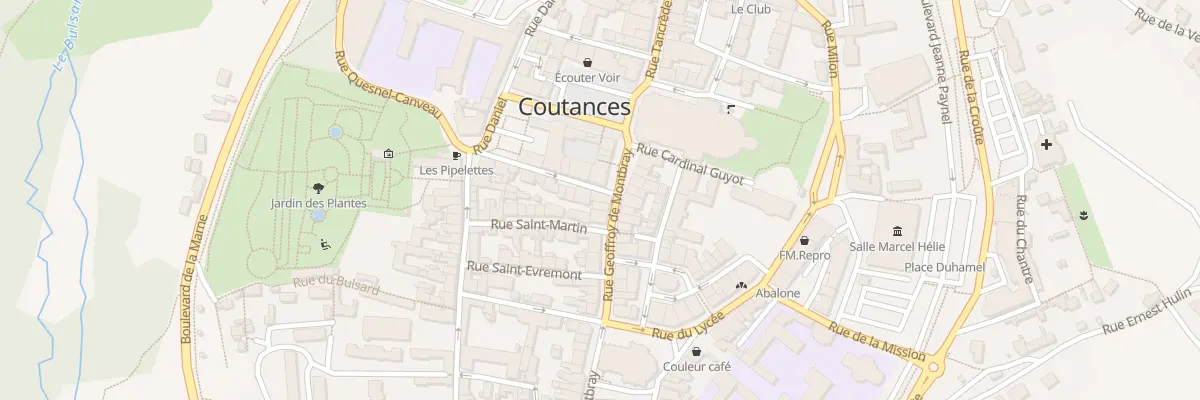Plan du 10 Rue Geoffroy de Montbray à Coutances