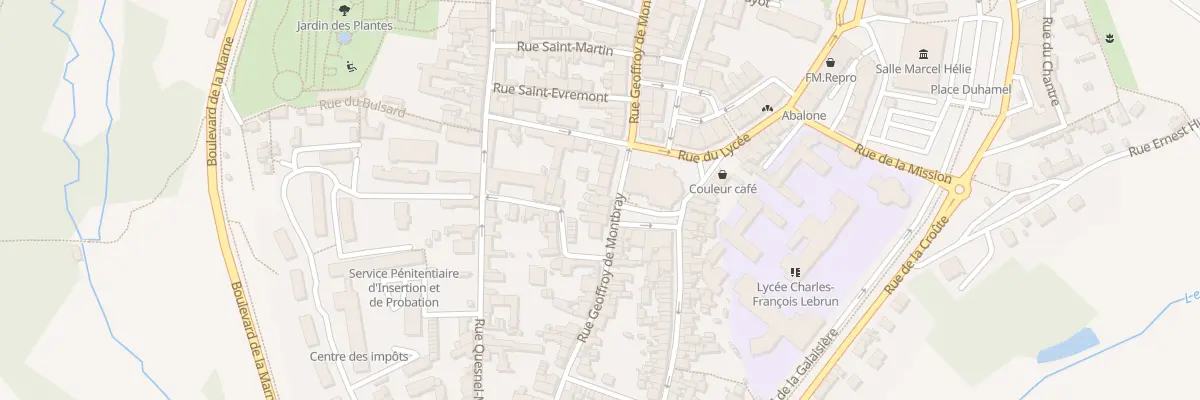 Plan du 60 Rue Geoffroy de Montbray à Coutances